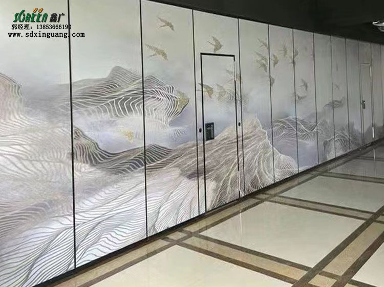 濰坊活動隔斷廠家酒店活動隔斷墻，展廳折疊推拉門，移動屏風(fēng)高隔